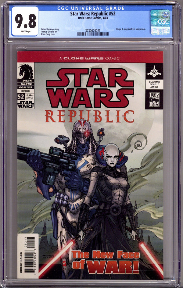 Star Wars: Republic 52 CGC 9.8 (NM/M) (2003)