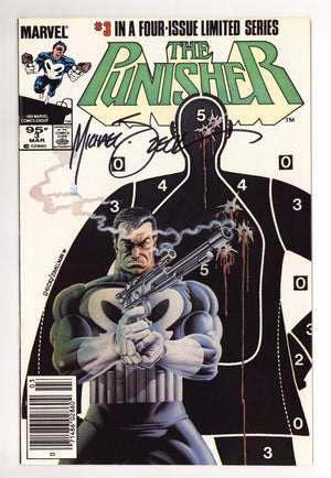 The Punisher Vol 1 3 VF (8.0) (1986) Canadian Price Variant Signed x1 Cover Mike Zeck