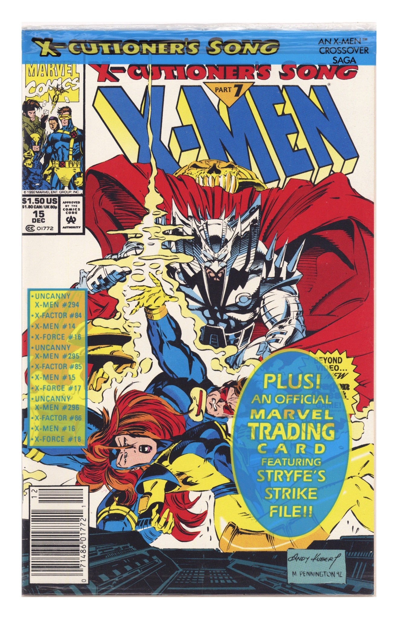X-Men Vol 1 15 High Grade (1992) Newsstand Sealed 