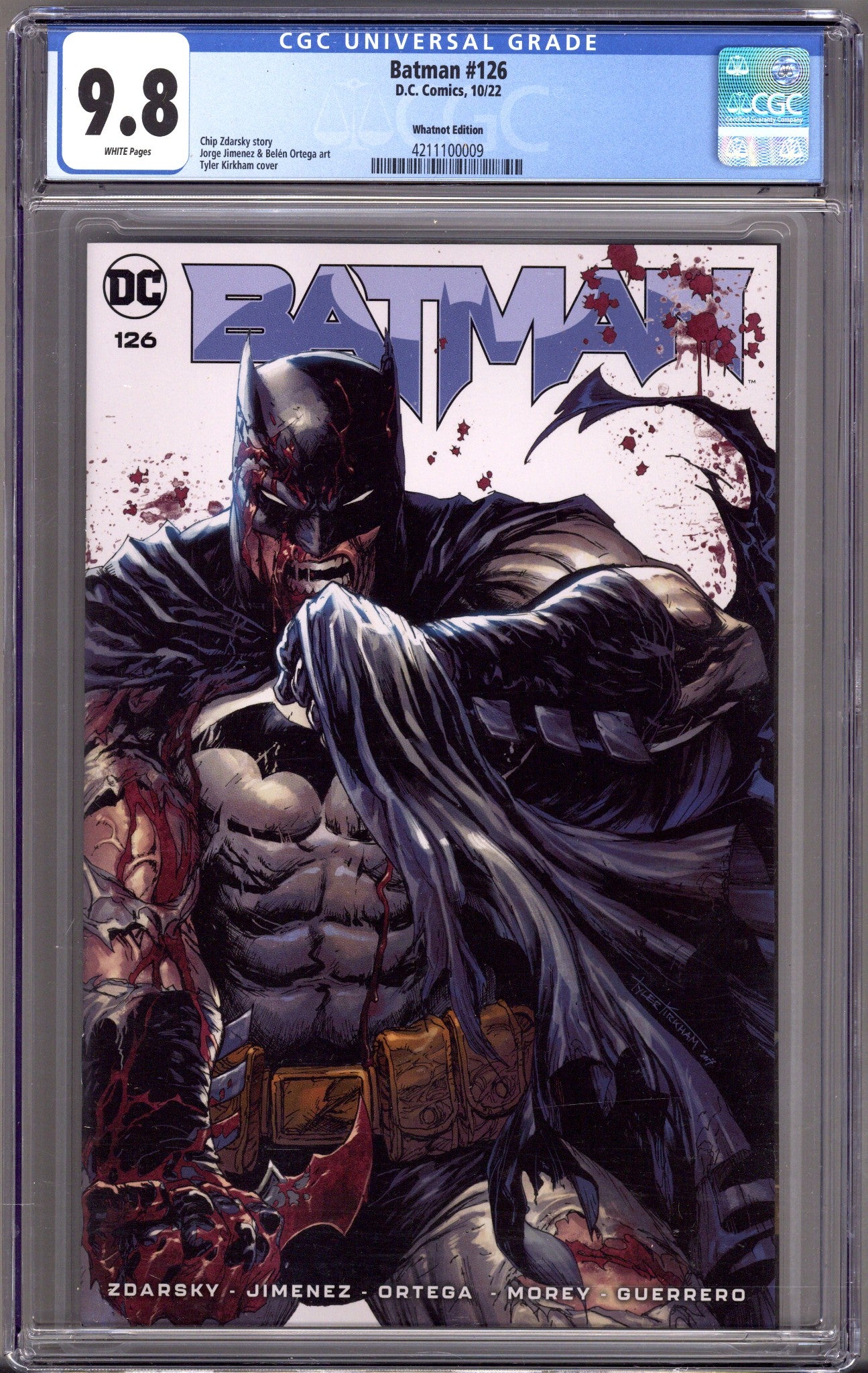 Batman Vol 3 126 CGC 9.8 (NM/M)   (2022) Kirkham     Exclusive Variant  