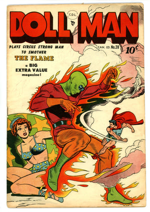Doll Man 28 VG+ (4.5) (1950) Canadian Edition 