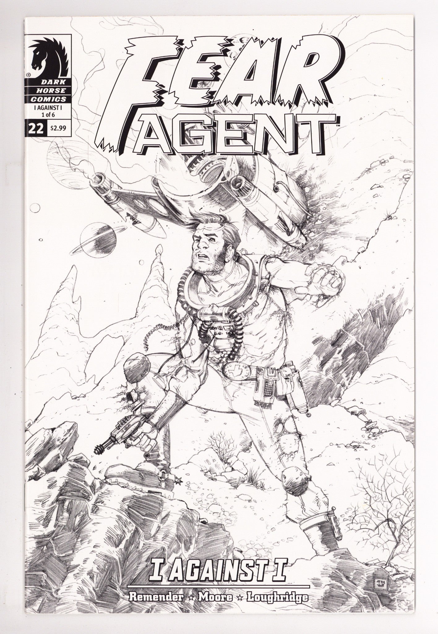 Fear Agent 22 High Grade (2008) Moore Sketch Variant 