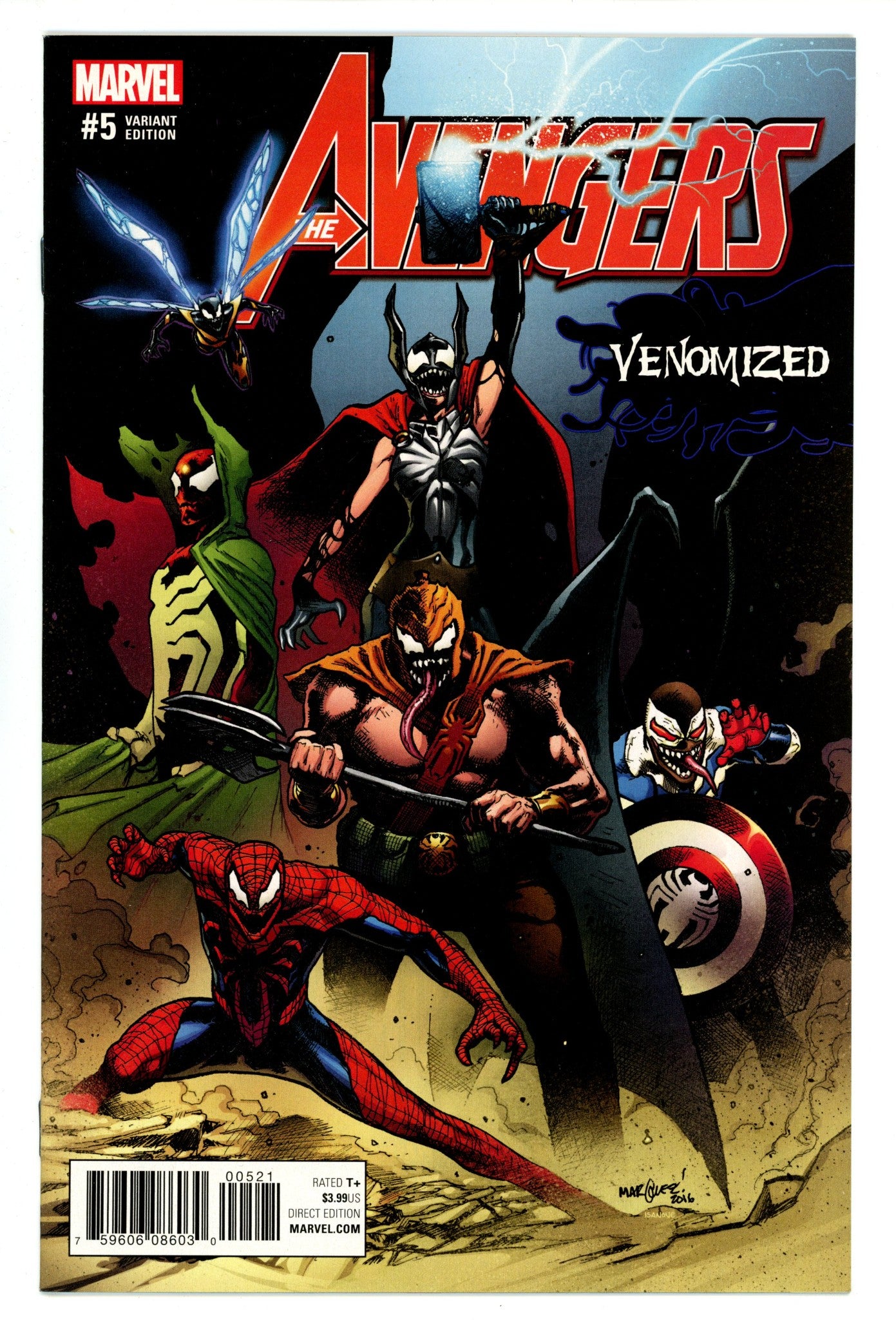 Avengers Vol 7 5 High Grade (2017) Marquez Venomized Variant 