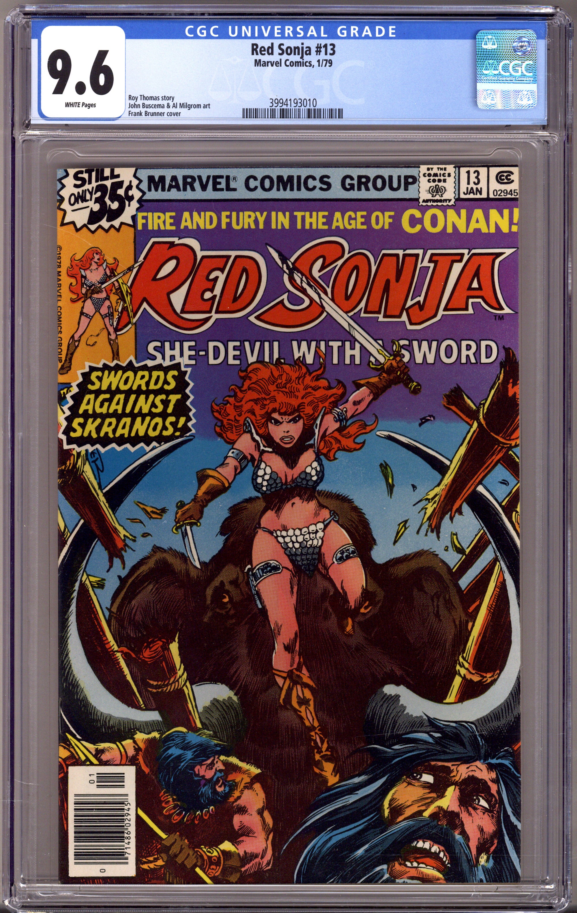 Red Sonja Vol 1 13 CGC 9.6 (NM+) (1979) 