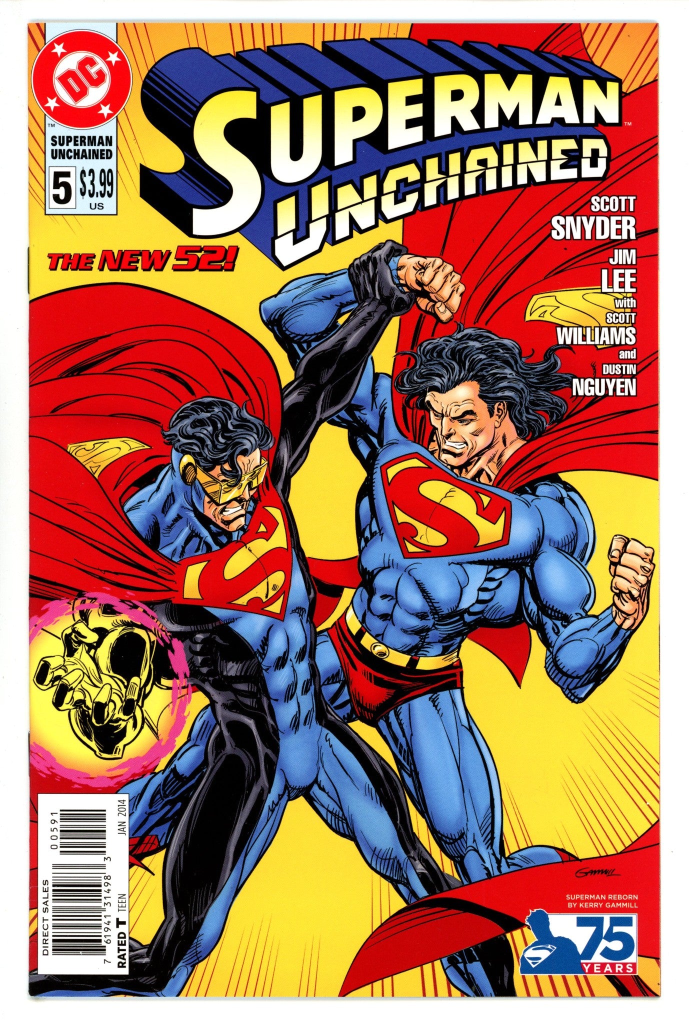 Superman Unchained 5 High Grade (2014) Gammill Incentive Variant 