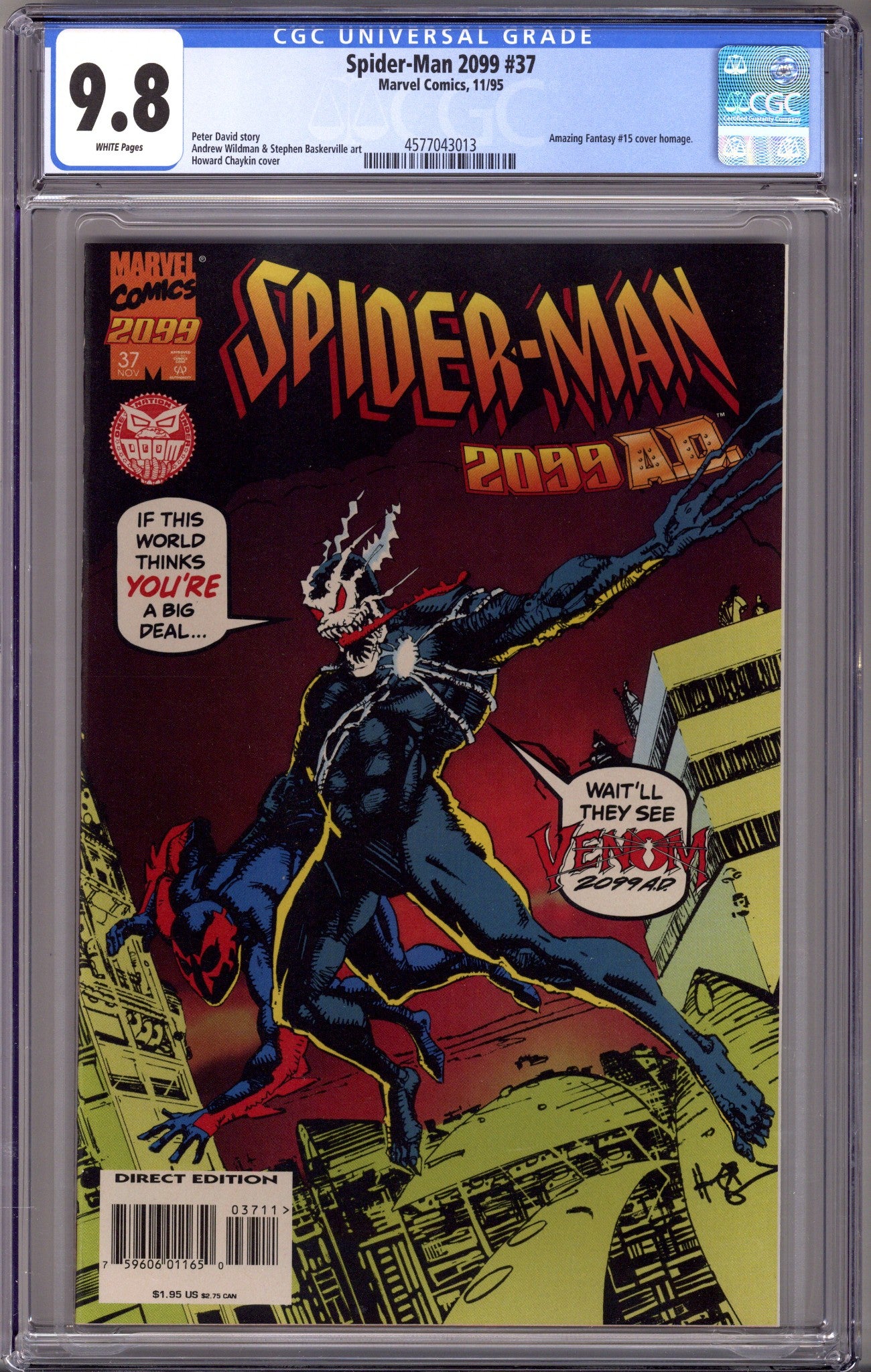 Spider-Man 2099 Vol 1 37 CGC 9.8 (NM/M) (1995)