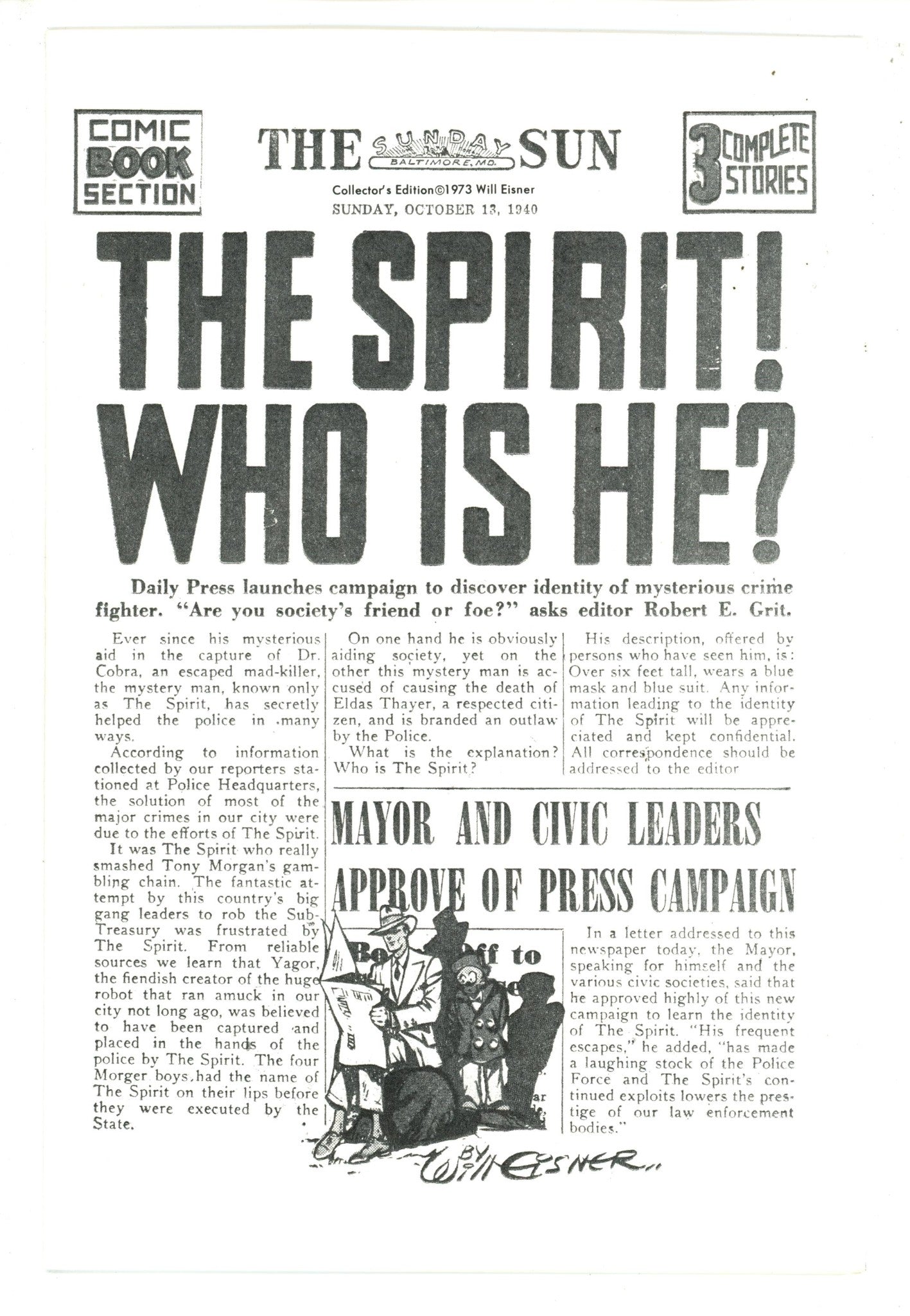 The Spirit: The Lead Page Challenge [nn] Collector'S Edition (1973)
