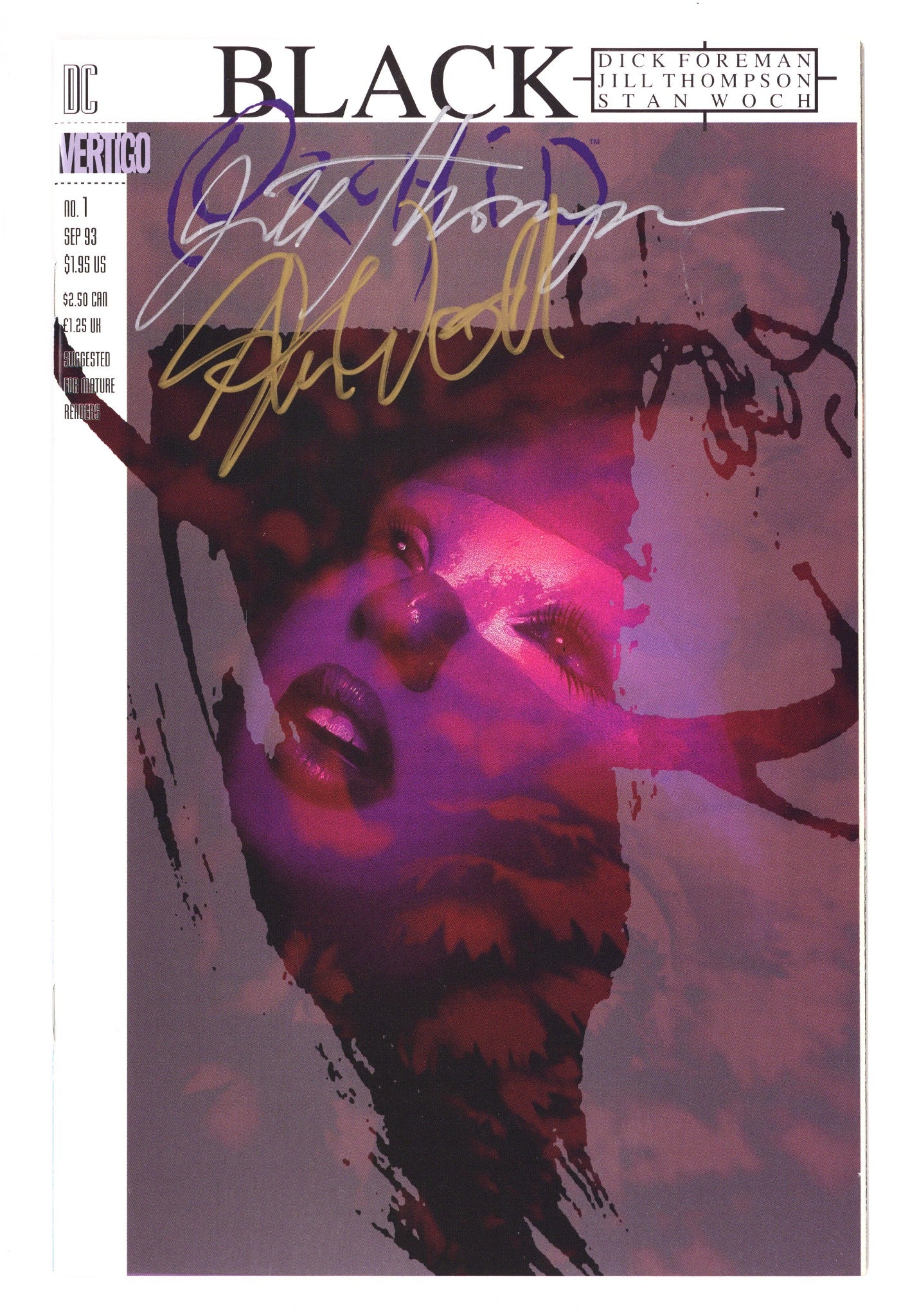 Black Orchid Vol 2 1 VF/NM (9.0) (1993) Signed x2 Cover Jill Thompson & Stan Woch 
