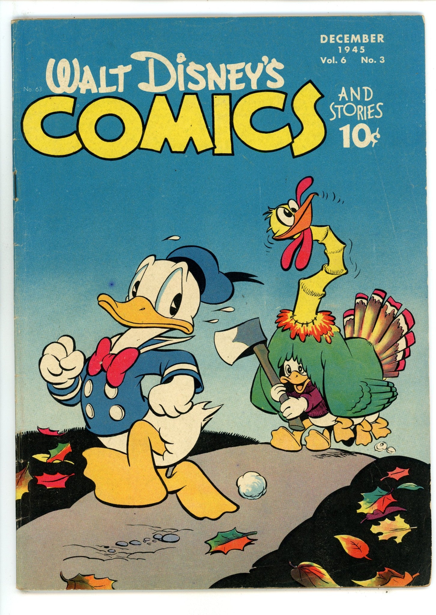 Walt Disney's Comics and Stories Vol 6 3 (63) FN- (5.5) (1945) 