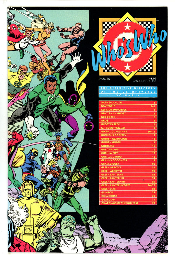 Who's Who: The Definitive Directory of the DC Universe 9 (1985)