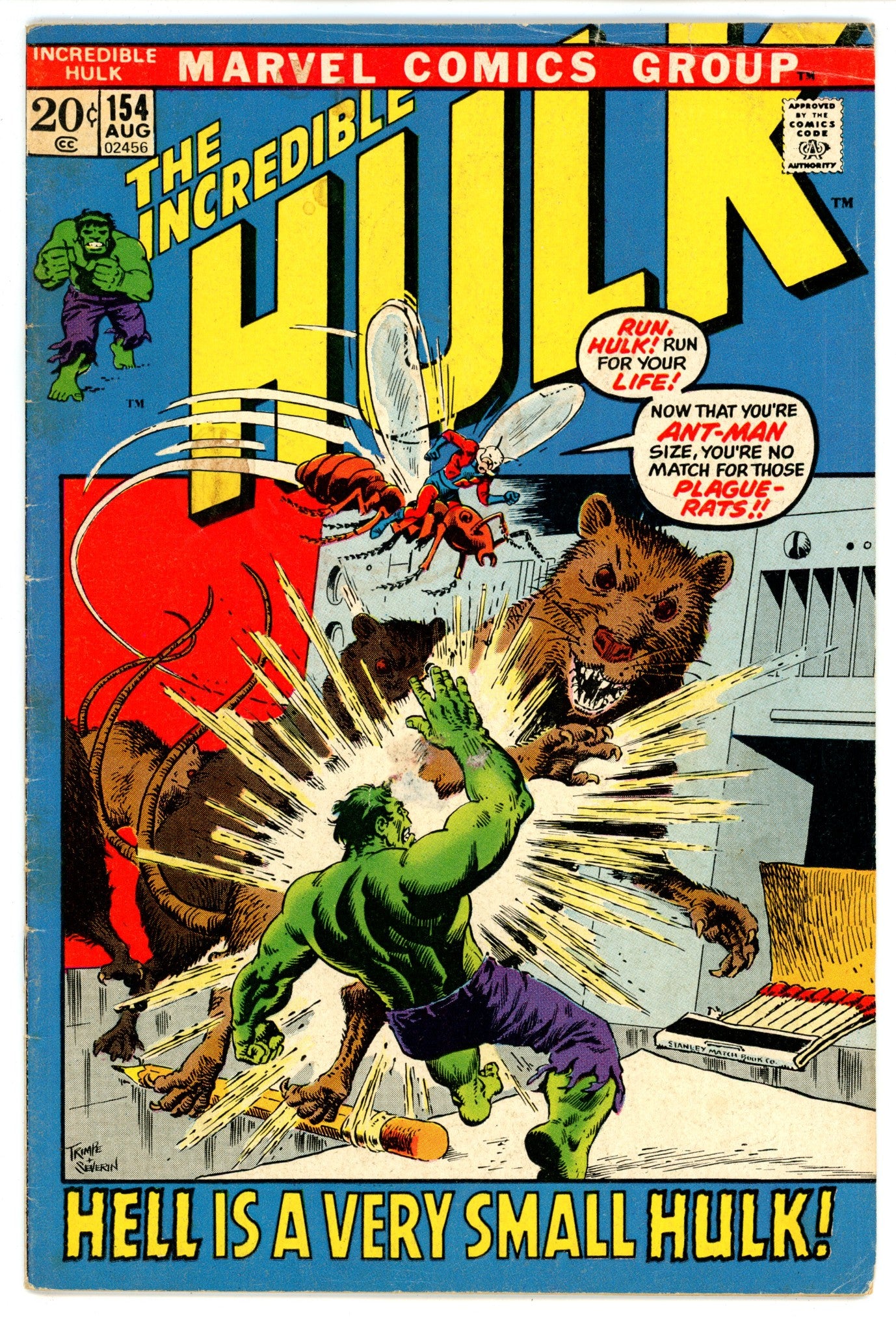 The Incredible Hulk Vol 1 154 VG- (3.5) (1972) 