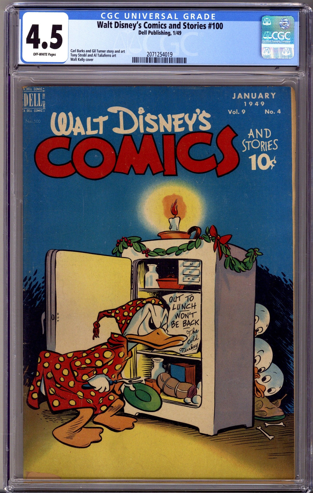 Walt Disney's Comics and Stories Vol 9 4 (100) CGC 4.5 (VG+) (1949) 