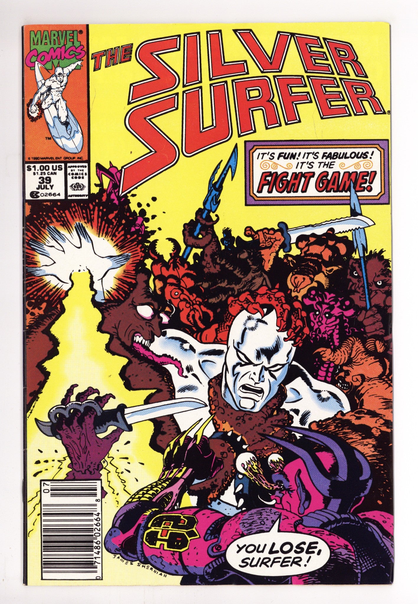 Silver Surfer Vol 3 39 Mid Grade (1990) Newsstand 