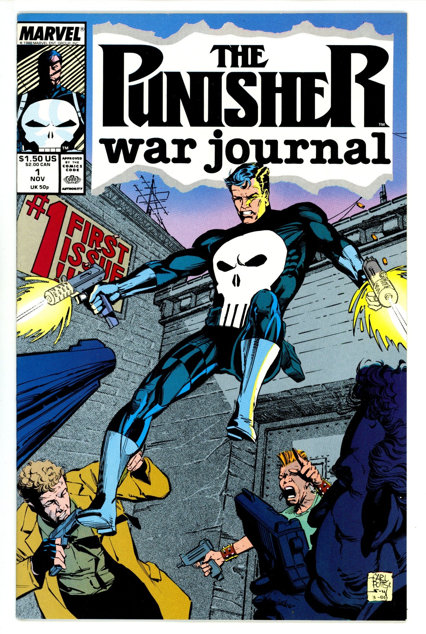 The Punisher War Journal Vol 1 1 FN/VF (7.0) (1988) 