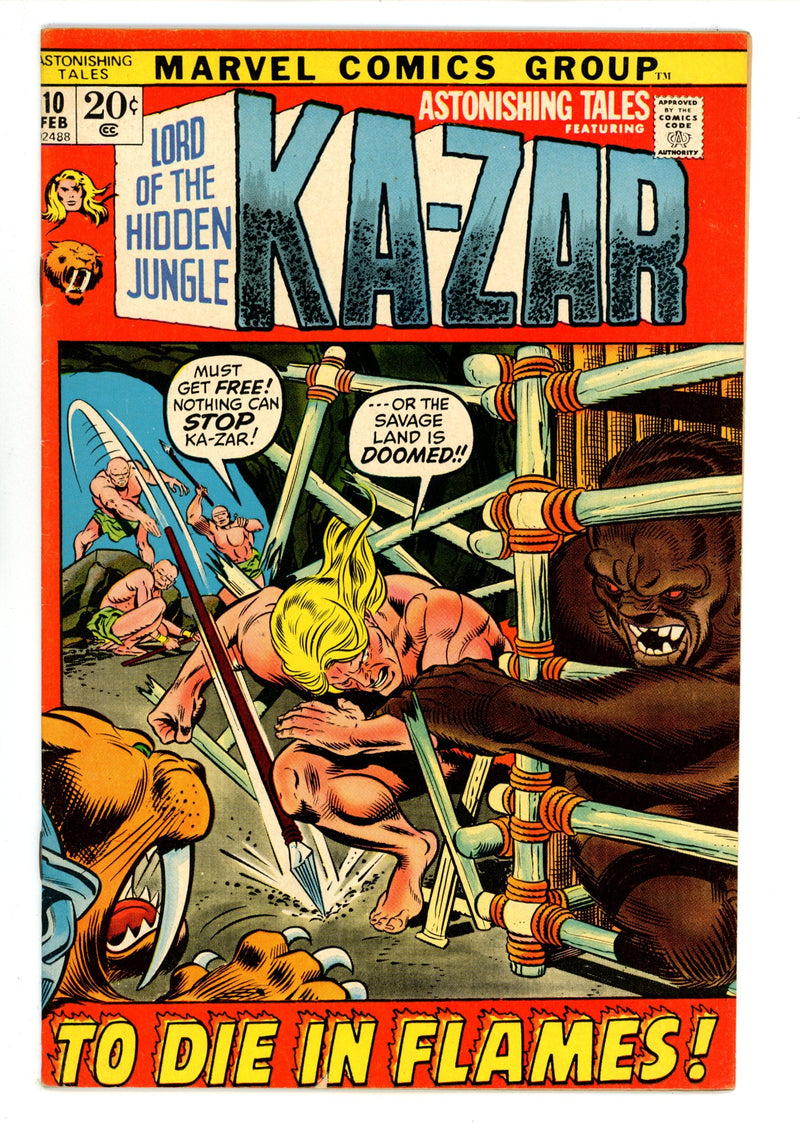 Astonishing Tales Vol 1 10 FN/VF (7.0) (1972) 