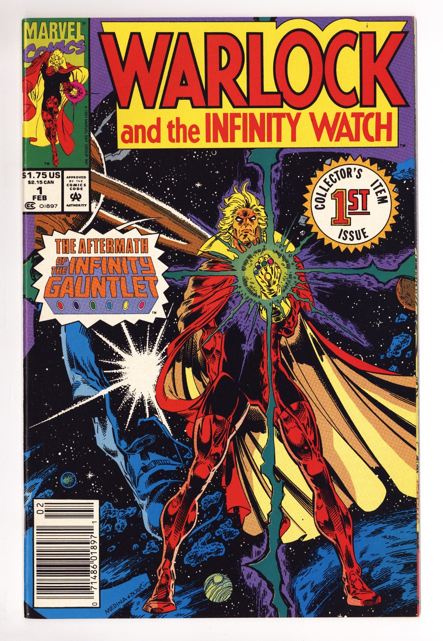 Warlock and the Infinity Watch 1 Mid Grade (1992) Newsstand 
