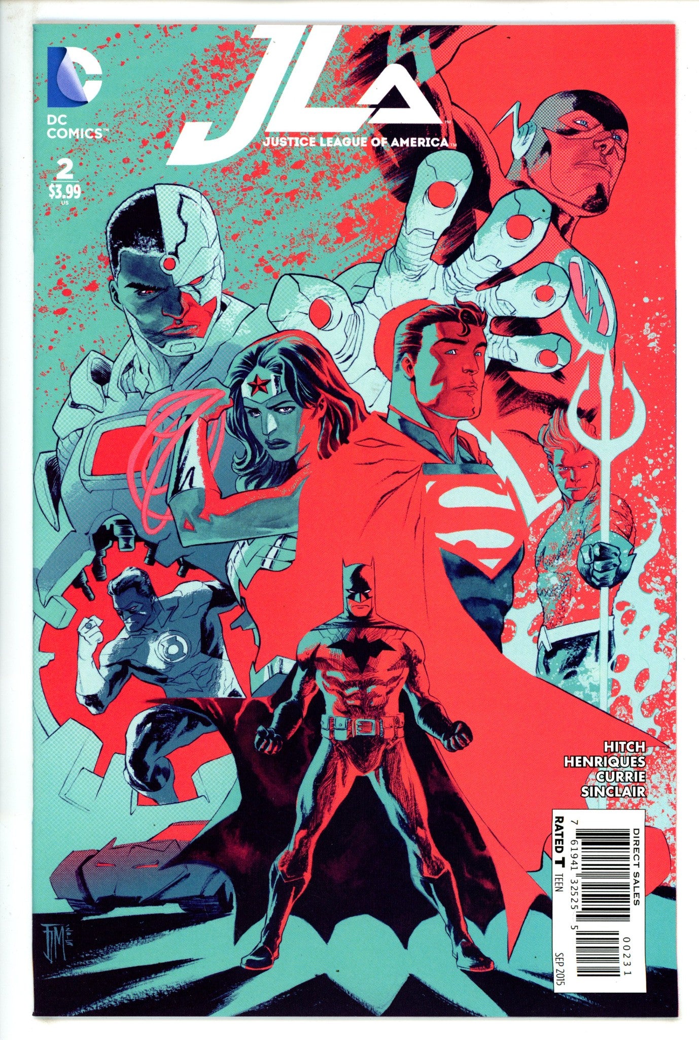 Justice League of America Vol 4 2High Grade(2015) ManapulIncentive Variant