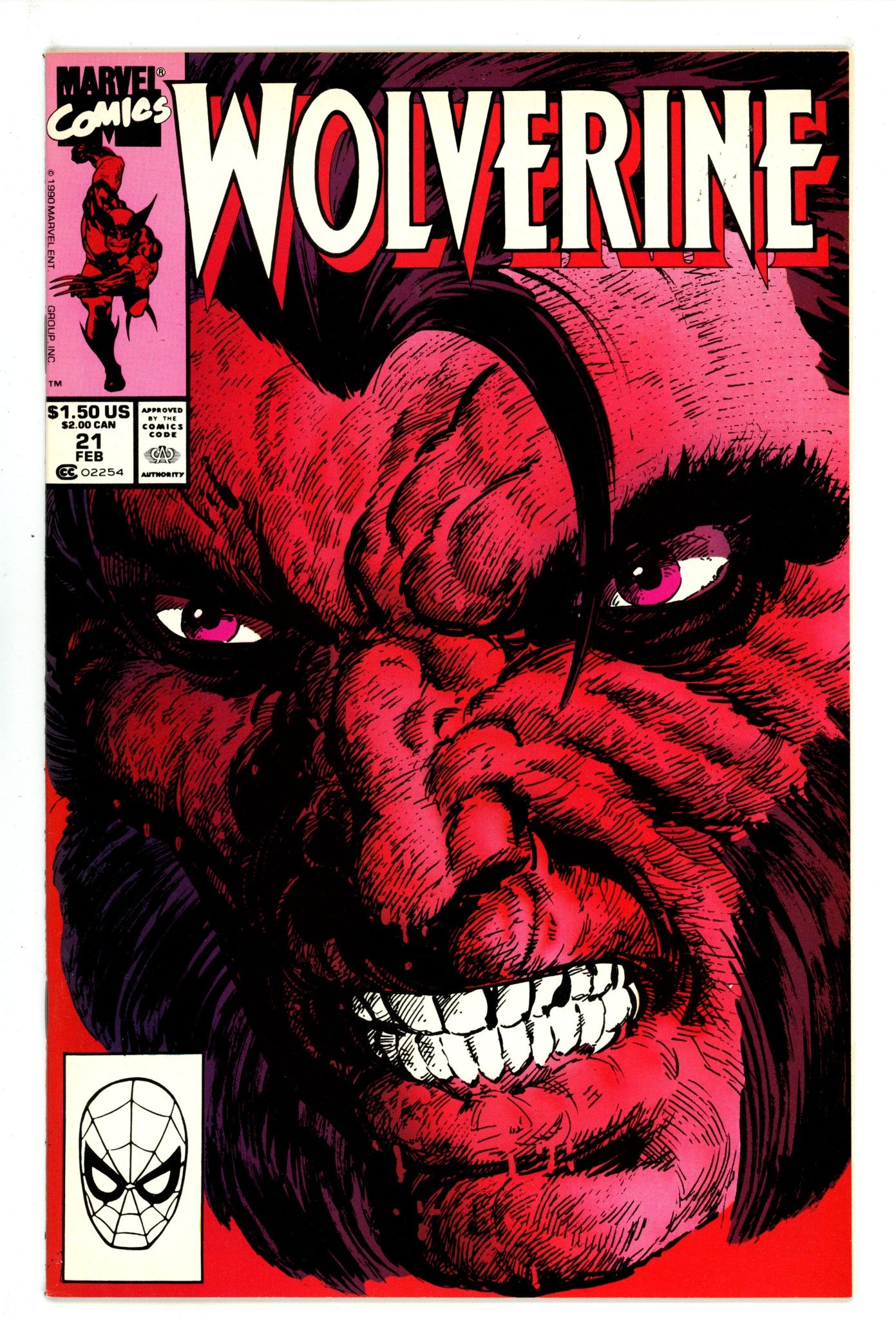 Wolverine Vol 2 21 NM- (9.2) (1990) 