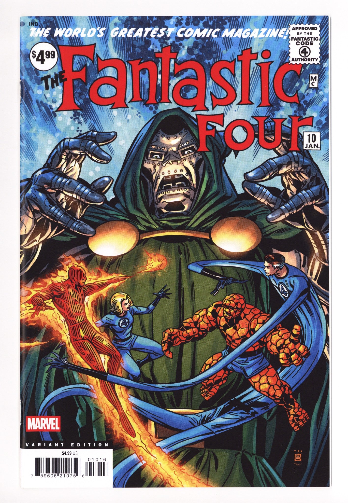 Fantastic Four Vol 1 10 VF/NM (9.0) Facsimile (2025) Buckingham Incentive Variant 