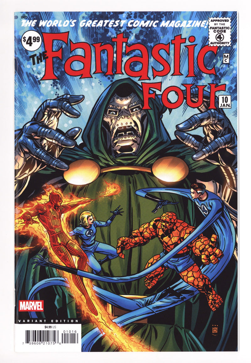 Fantastic Four Vol 1 10 VF/NM (9.0) Facsimile (2025) Buckingham Incentive Variant 