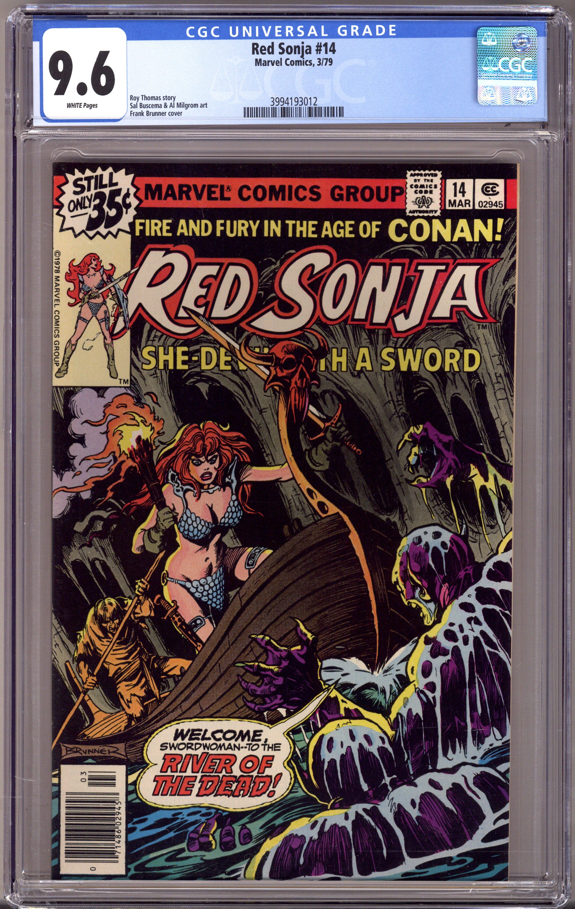 Red Sonja Vol 1 14 CGC 9.6 (NM+) (1979) 