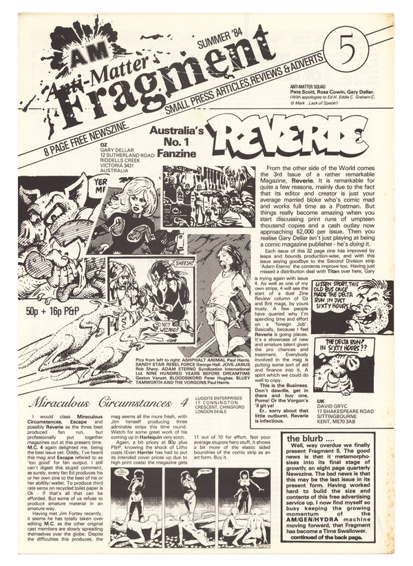 Anti-Matter Fragment 5 FN (6.0) (1984)