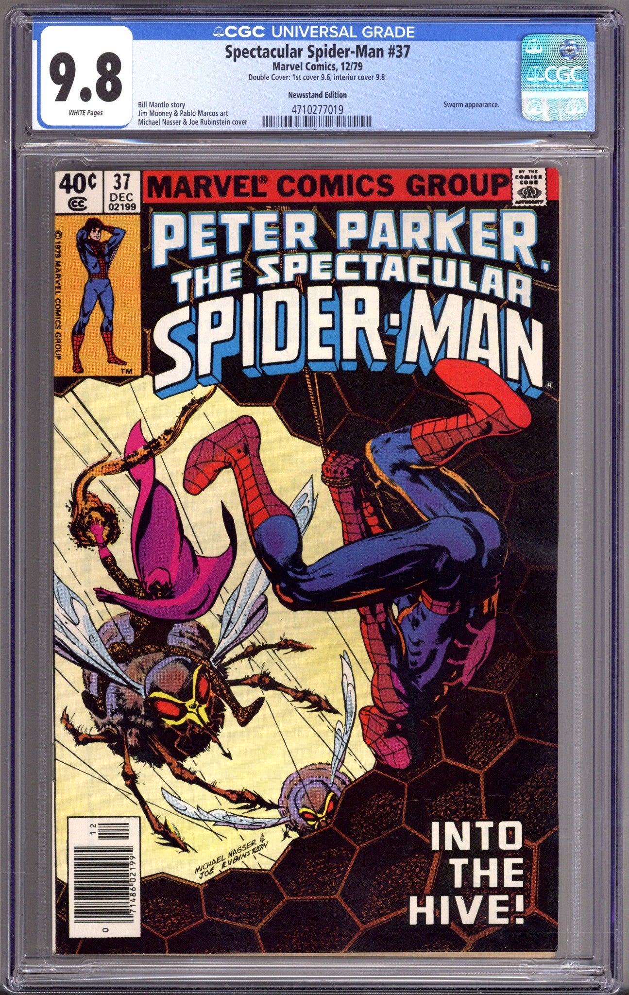 The Spectacular Spider-Man Vol 1 37 CGC 9.8 (NM/M) Double Cover  (1979)     Newsstand  