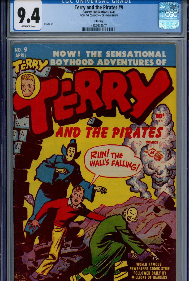 Terry and the Pirates Comics 9 CGC 9.4 (NM) File Copy (1948) 