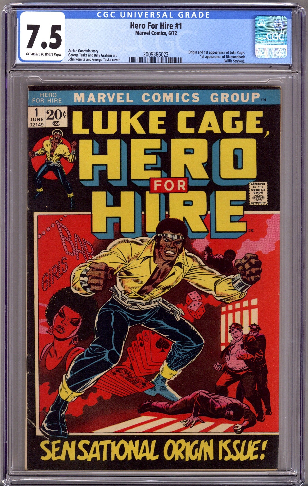 Hero for Hire 1 CGC 7.5 (VF-) (1972) 