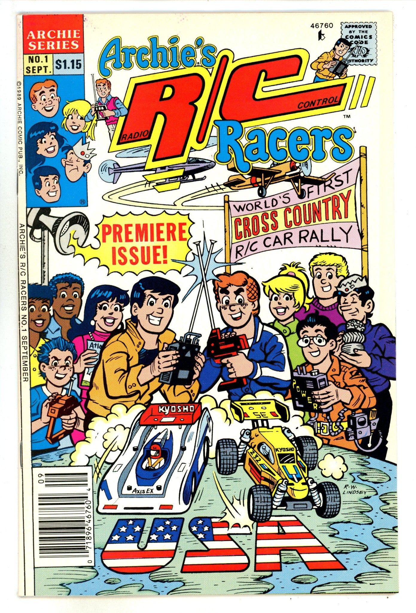 Archie's R/C Racers 1 FN+ (6.5) (1989) Canadian Price Variant 