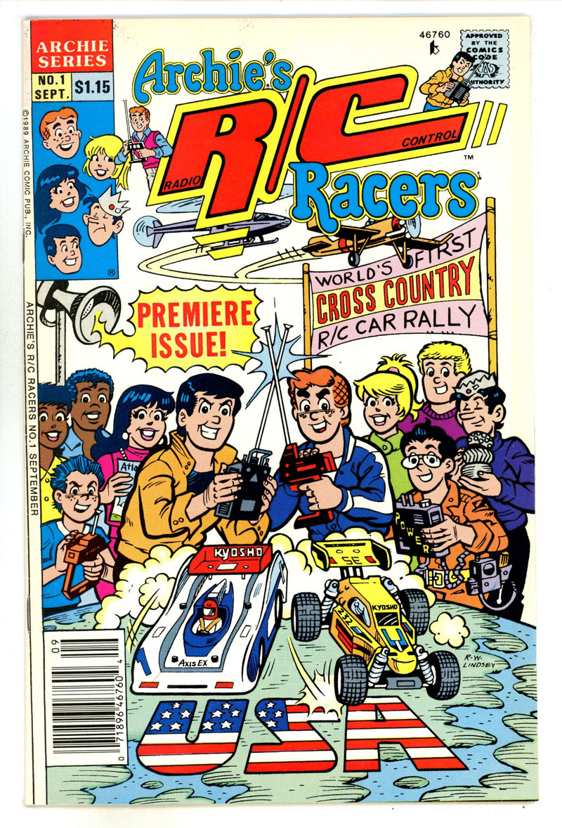 Archie's R/C Racers 1 FN+ (6.5) (1989) Canadian Price Variant 