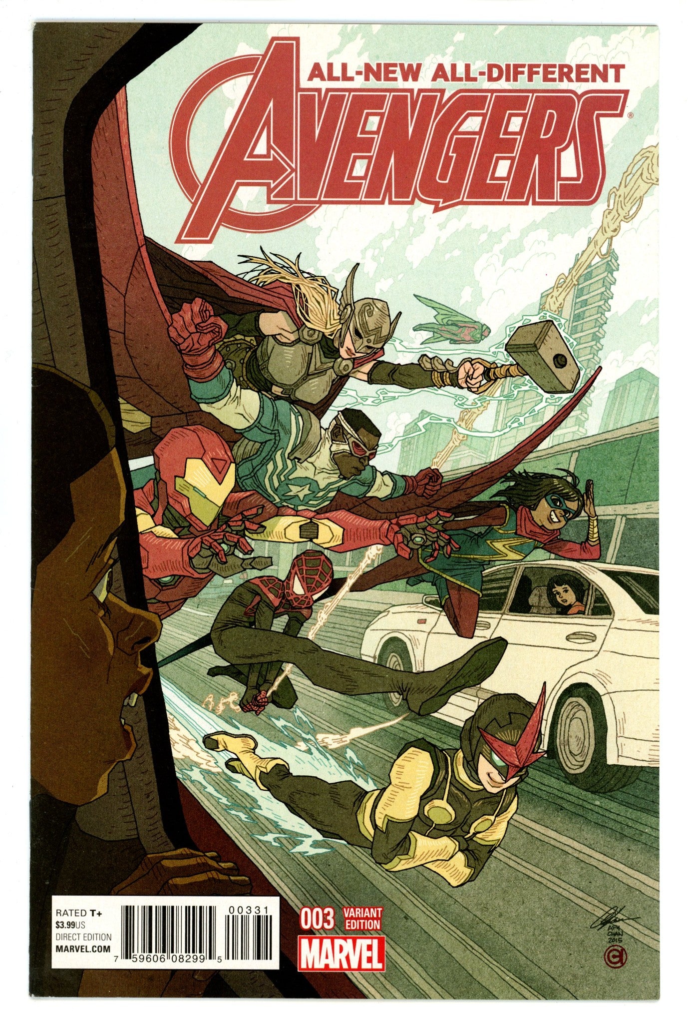 All-New, All-Different Avengers Vol 1 3 VF (8.0) (2016) Chan Incentive Variant 