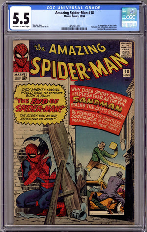 The Amazing Spider-Man Vol 1 18 CGC 5.5 (FN-) (1964)