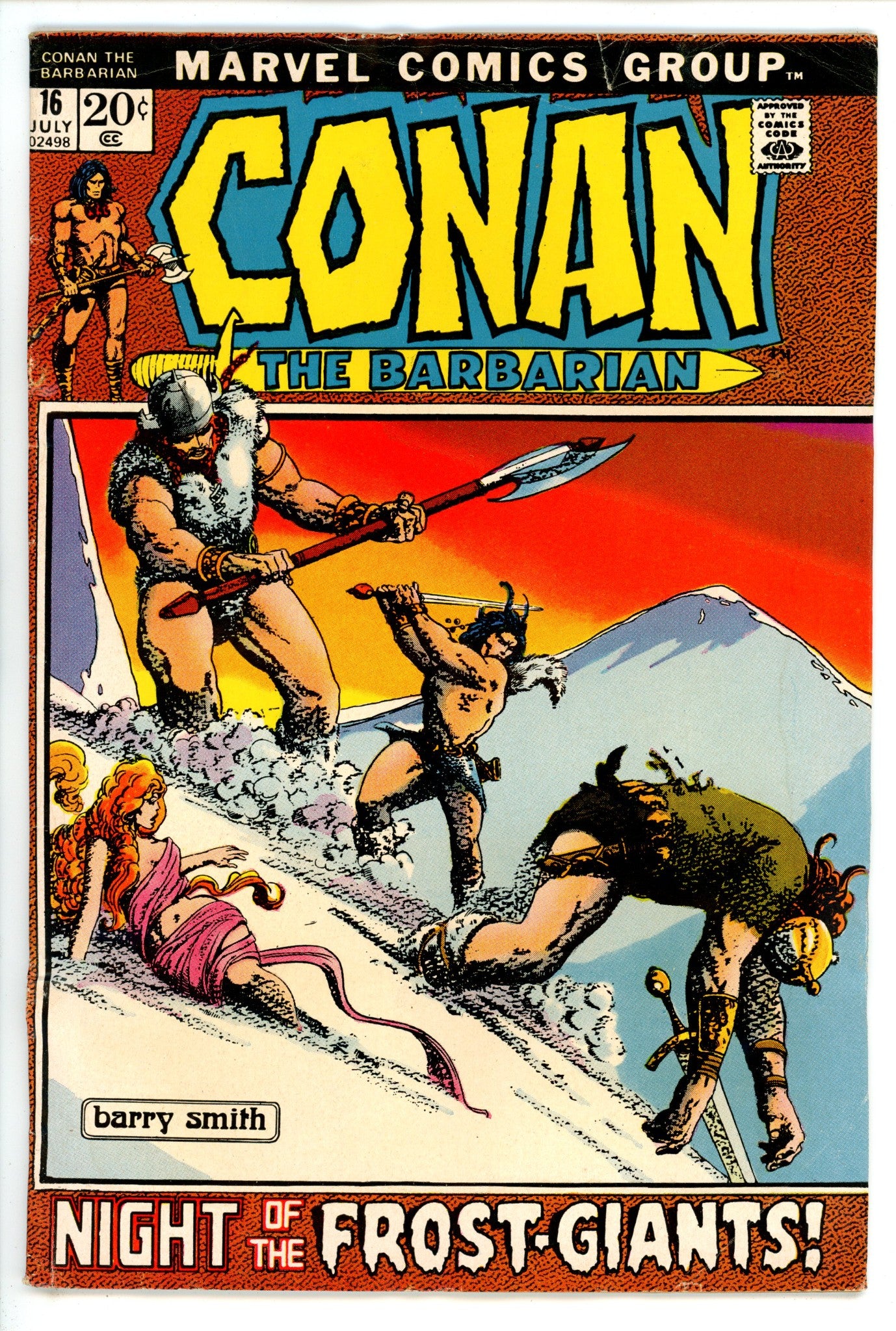 Conan the Barbarian Vol 1 16 GD+ (2.5) (1972) 