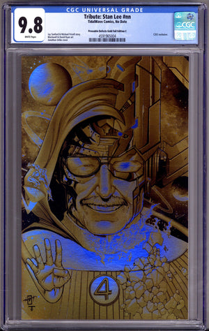 Tribute: Stan Lee [nn] CGC 9.8 (NM/M) (2020) Uribe Gold Foil Exclusive Variant