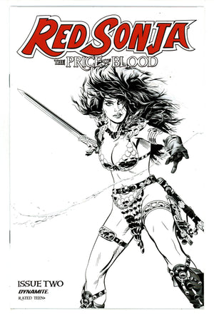 Red Sonja, Price of Blood 2 High Grade (2021) Golden B&W Incentive Variant