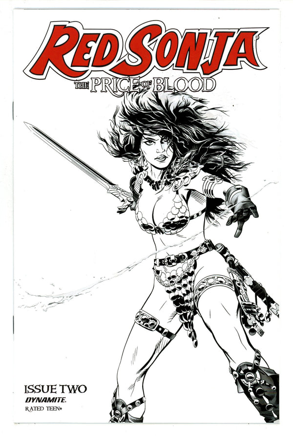 Red Sonja, Price of Blood 2 High Grade (2021) Golden B&W Incentive Variant