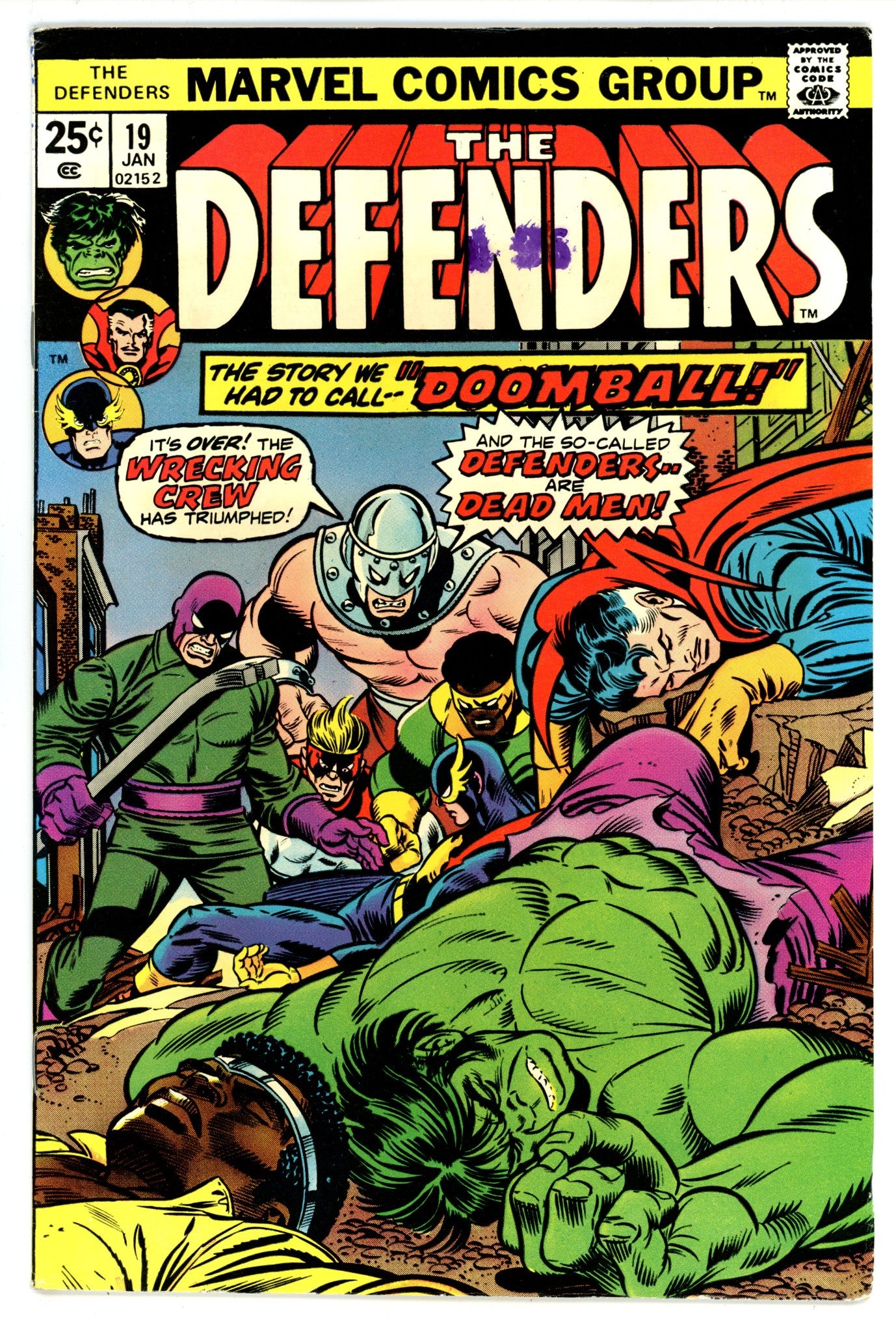 The Defenders Vol 1 19 FN- (5.5) (1975) 