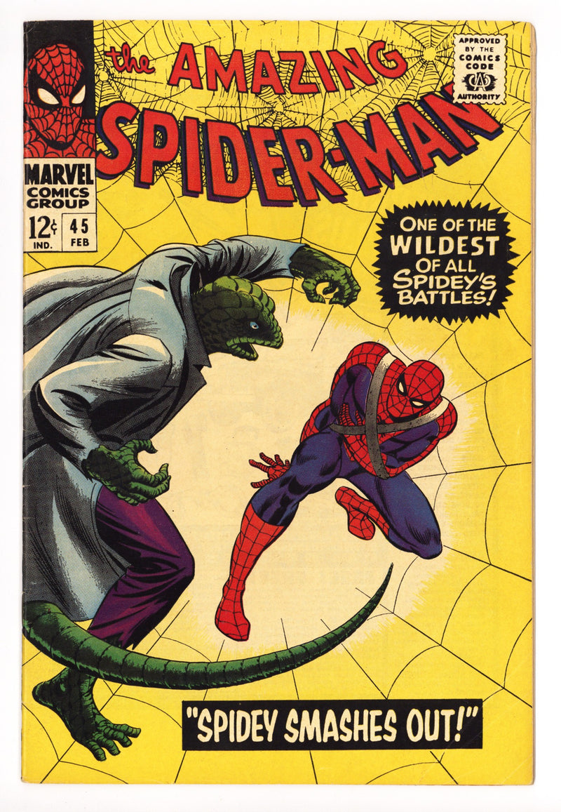 The Amazing Spider-Man Vol 1 45 FN (6.0) Colour Touch (1967) 