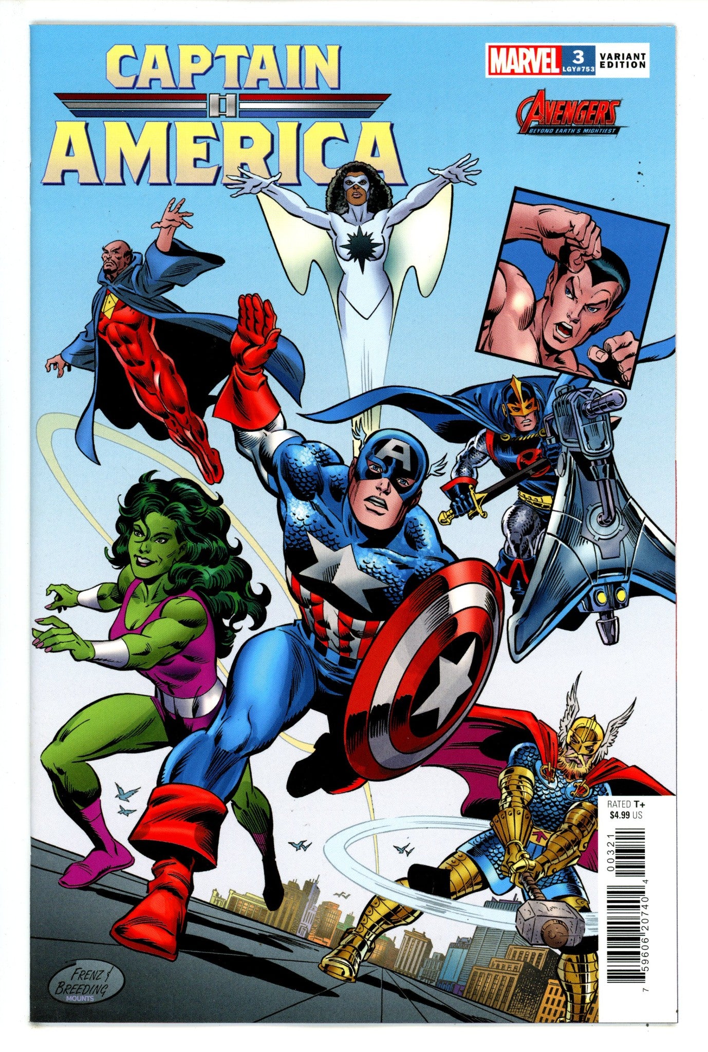 Captain America Vol 11 3 Frenz Avengers Variant (2023)