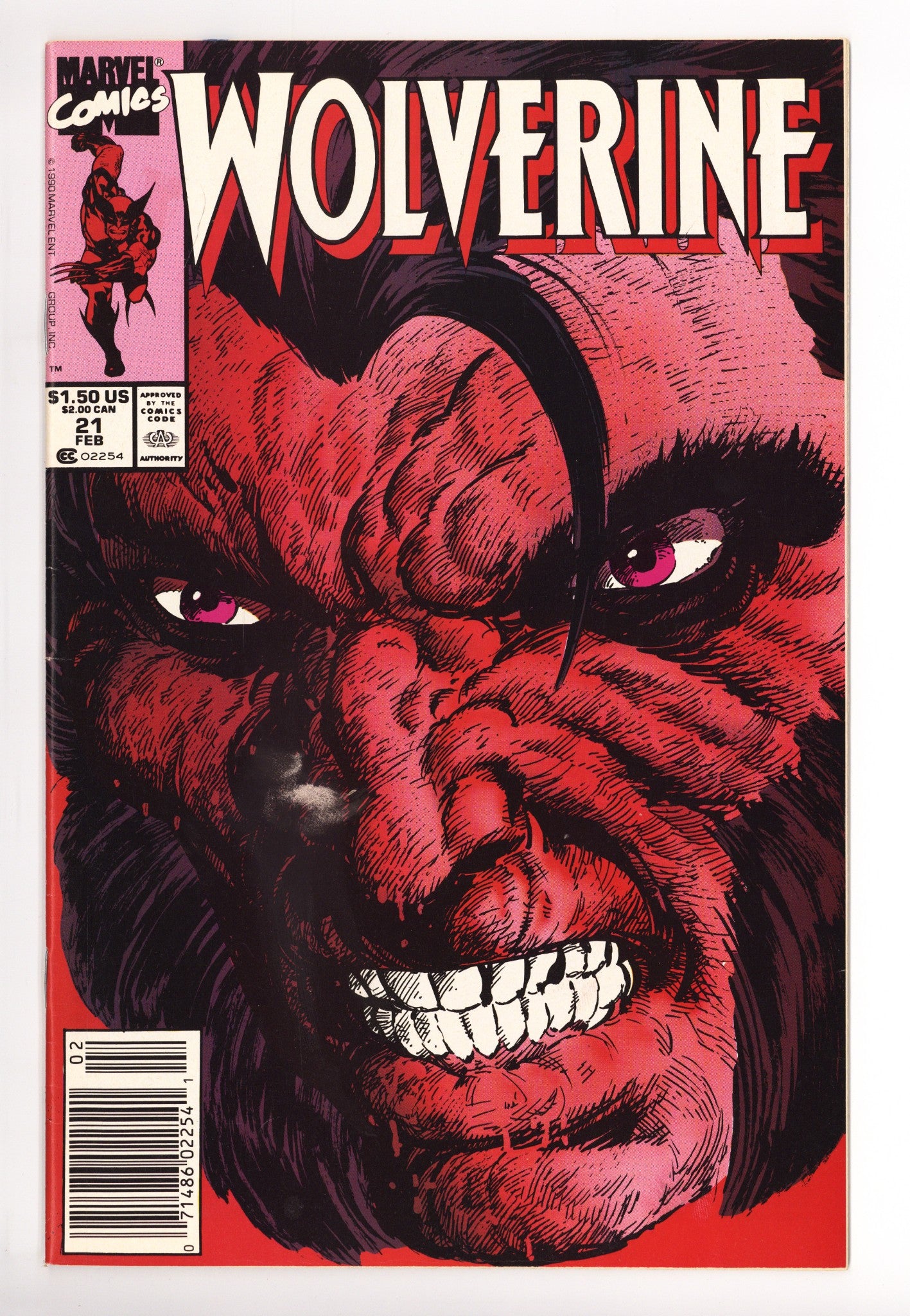 Wolverine Vol 2 21  Mid Grade   (1990)     Newsstand  