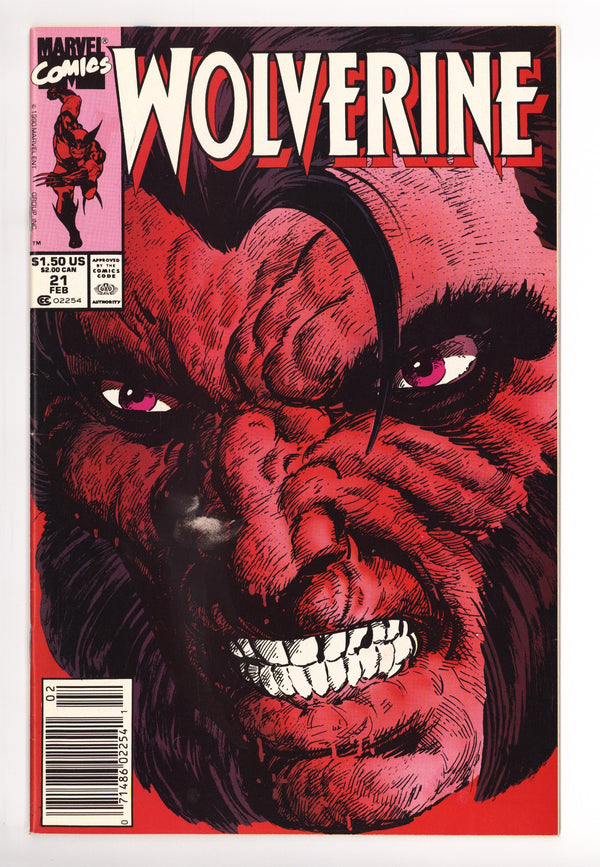 Wolverine Vol 2 21  Mid Grade   (1990)     Newsstand