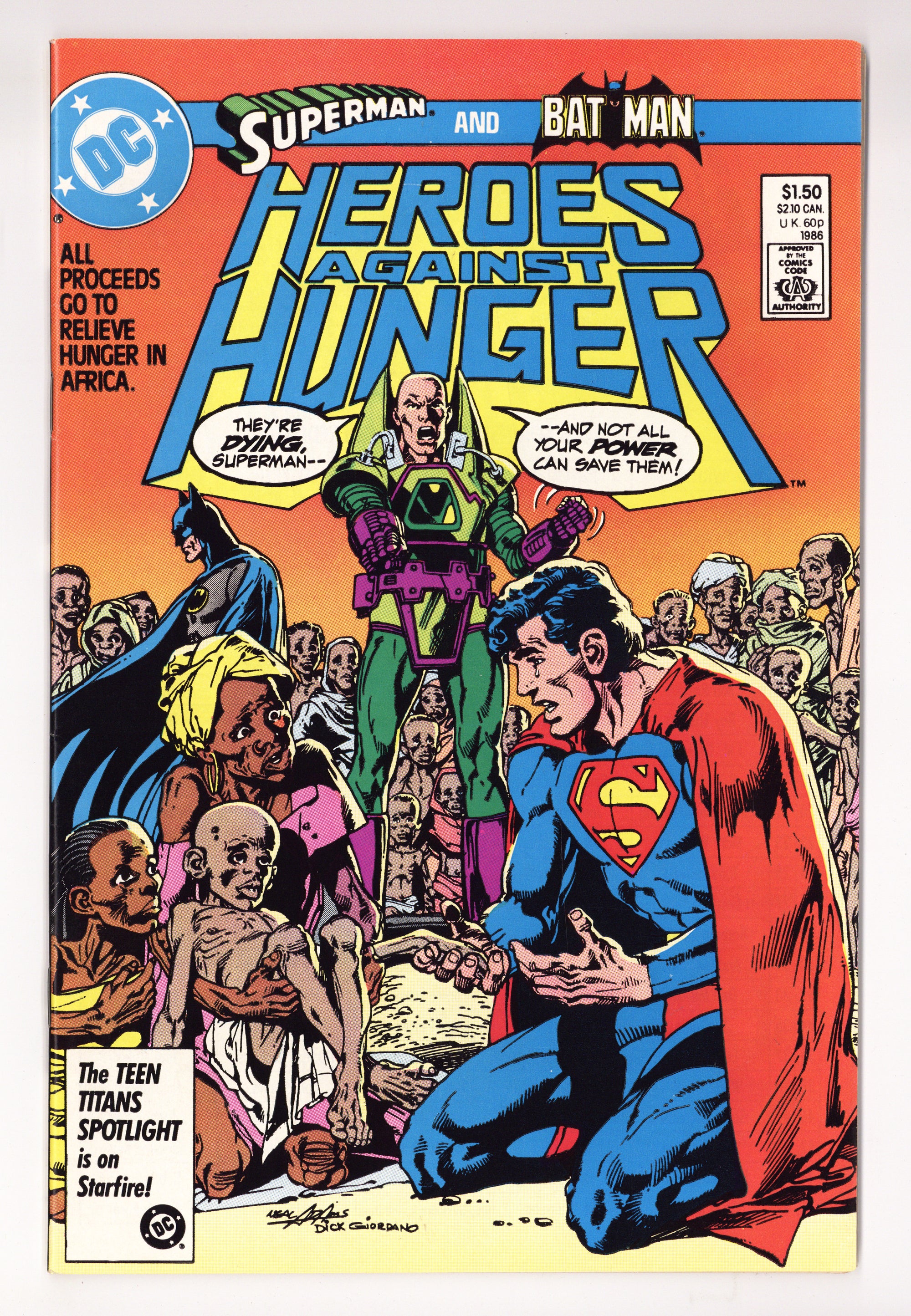 Heroes Against Hunger 1 Mid Grade (1986) 