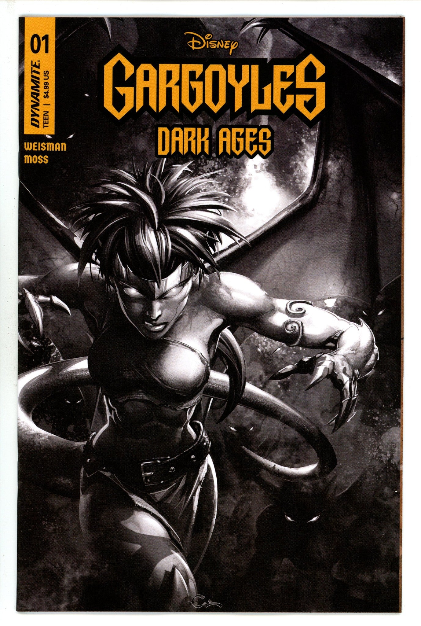 Gargoyles Dark Ages 1 Crain B&W Incentive Variant (2023)