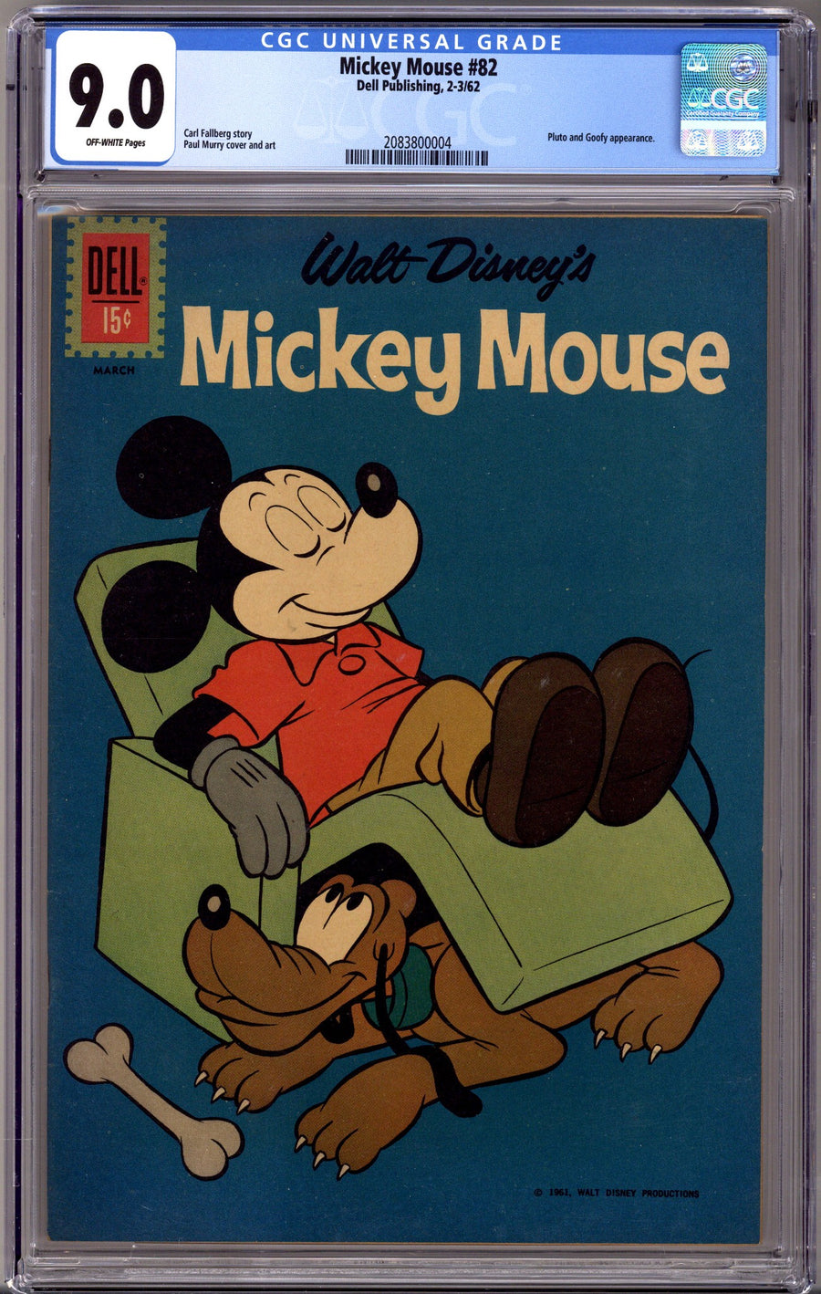 Walt Disney's Mickey Mouse 82 CGC 9.0 (VF/NM) (1962) 