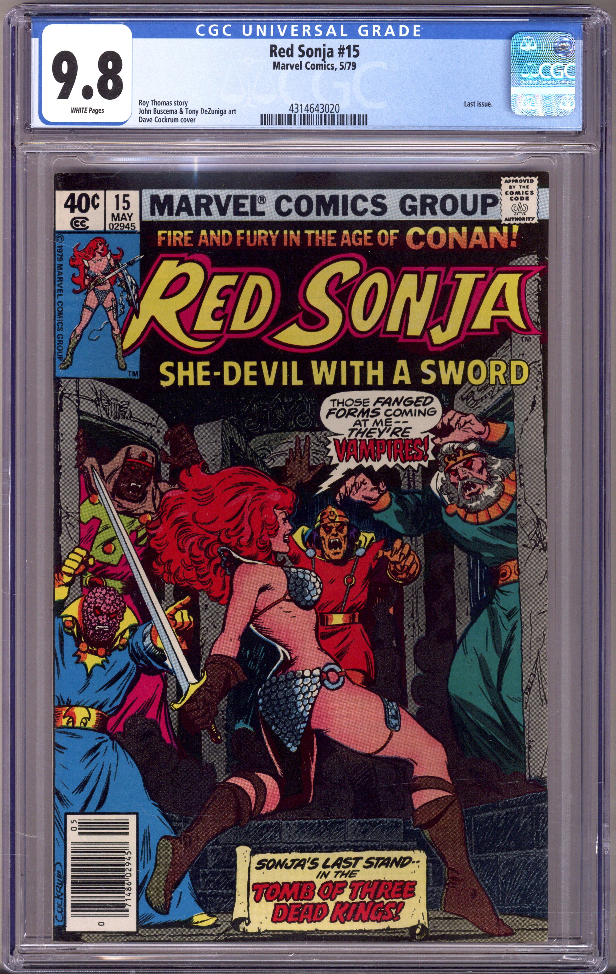Red Sonja Vol 1 15 CGC 9.8 (NM/M) (1979) 