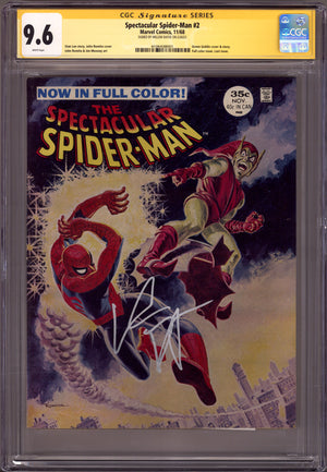 The Spectacular Spider-Man 2 CGC 9.6 (NM+) (1968) Signed x1 Cover Willem Dafoe
