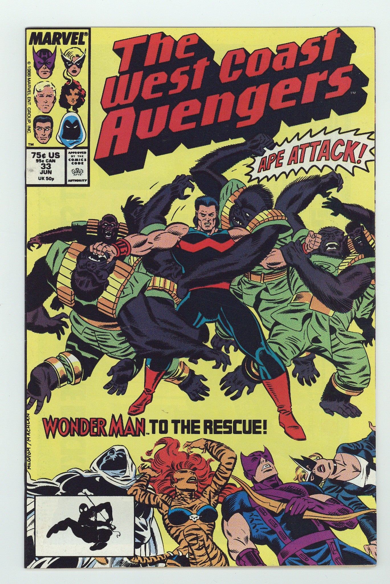 West Coast Avengers Vol 2 33 Mid Grade (1988) 