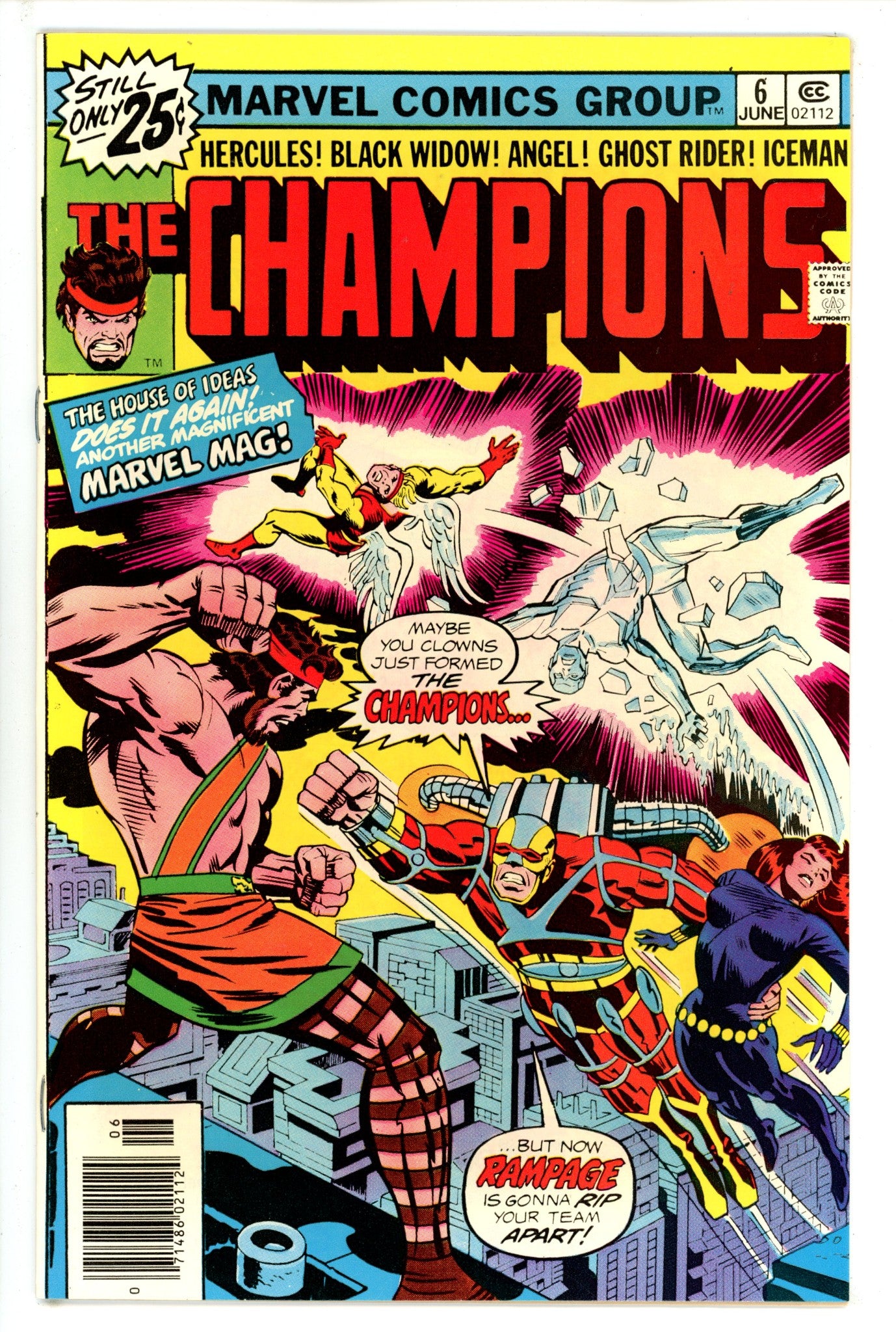 The Champions Vol 1 6 VF+ (1976)