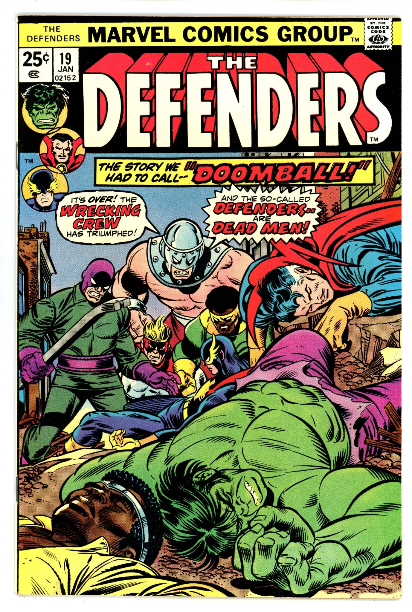 The Defenders Vol 1 19 FN (6.0) (1975) 